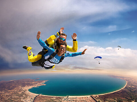 Parachute jump at Skydive Empuriabrava